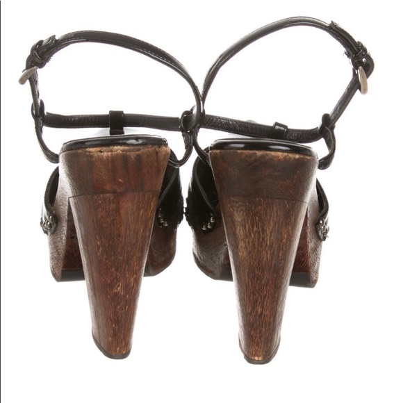 Prada T-strap wooden clogs - Picture 5 of 5